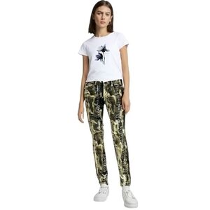 Women’s Jeans JUST USA BLACK LABEL Python Print Pants Gold Jeans